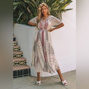Lovestitch Patchwork Maxi Dress - Size Small